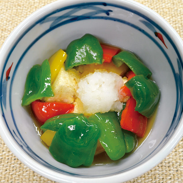 ピーマンと豆腐の揚げだしの写真